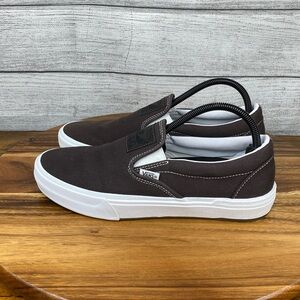 Vans BMX Slip On Dakota Roche Dark Brown White Shoes Men’s Sneaker Size 8.5